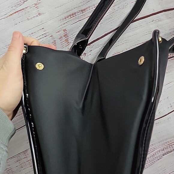 Aimee Kestenberg Black Nylon Shoulder Bag Double Handle Purse Travel Heston Bag - Picture 6 of 16